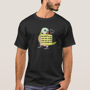 Jeden Imbiss essen oder bissig ich Mustache Parake T-Shirt