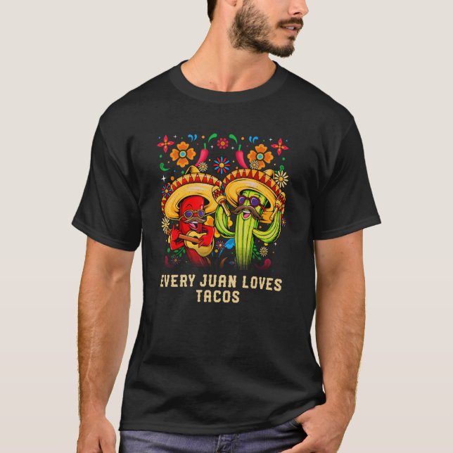 Jeden Juan Lieben Tacos Taco Spaß mexikanisches Es T-Shirt (Vorderseite)