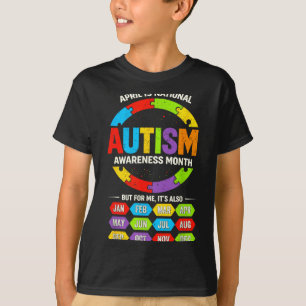 Jeden Monat Autismus-Bewusstsein Autistische Unter T-Shirt