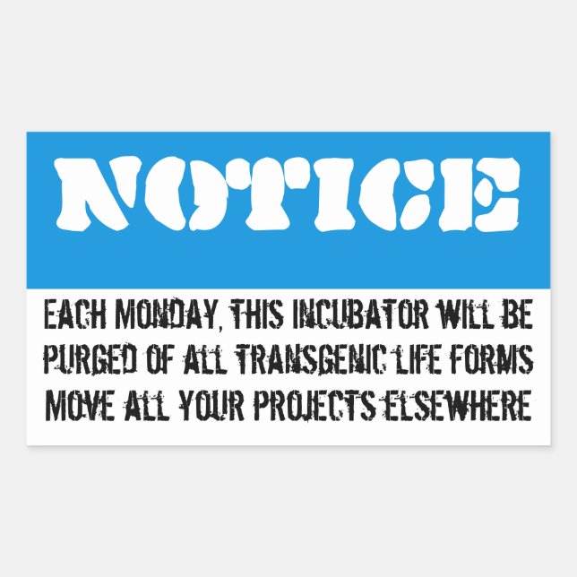 Jeden Montag wird dieser Kühlschrank gereinigt Rechteckiger Aufkleber (Vorderseite)