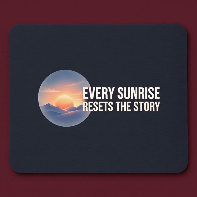 Jeden Morgen setzt die Geschichte neu Mousepad (Von Creator hochgeladen)