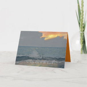 Jeden Tag am Strand stürmen Wolken am Horizont Karte