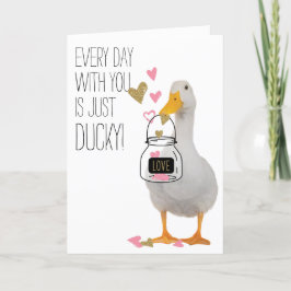 Jeden Tag bei Ihnen ist Ducky Valentine Feiertagskarte