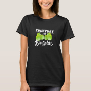 Jeden Tag bin ich in Brüssel Niedlich Food Pun Veg T-Shirt