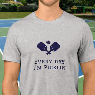 Jeden Tag bin ich Picklin - lustiges Pickleball Tri-Blend Shirt