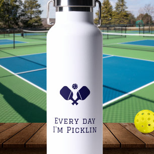 Jeden Tag bin ich picklin - niedliches Pickleball Trinkflasche