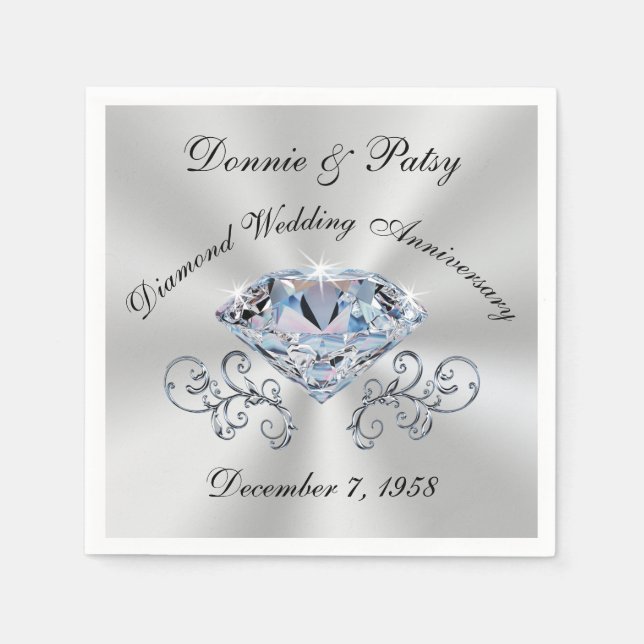 Jeden Tag Cocktail Napkins für den Diamanten Serviette (Vorderseite)