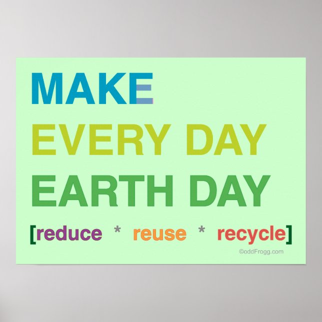 Jeden Tag Earth Day Poster erstellen (Vorne)