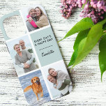 Jeden Tag ein glücklicher Tag 4 Foto Initialen See Case-Mate iPhone Hülle<br><div class="desc">Personalisiertes Telefongehäuse für iPhone 12 pro max und viele andere Modelle. Das Design beinhaltet eine individuelle Collage mit 4 Ihrer Lieblings-Fotos, Ihrem Namen und der positiven Formulierung "Jeden Tag ist ein glücklicher Tag". Die Fotovorlage ist für Sie bereit, um Ihre Fotos, die in quadratisch / instagram und senkrechten Protrait-Formaten angezeigt...</div>