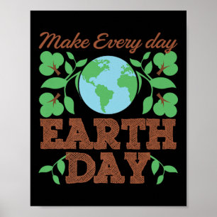 Jeden Tag Gerecycelt Schutz der Erde Poster