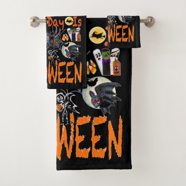 Jeden Tag ist Halloween Badhandtuch Set (Insitu)