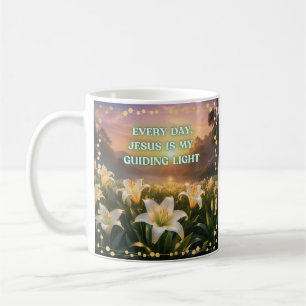 Jeden Tag ist Jesus mein leitendes Licht Kaffeetasse
