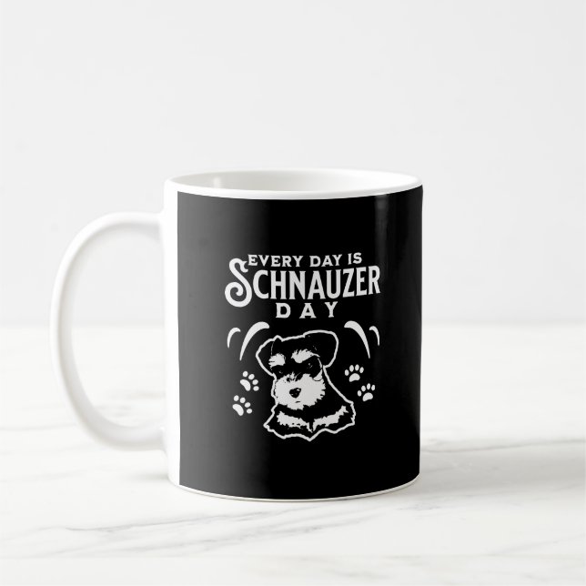 Jeden Tag ist Schnauzer Day Kaffeetasse (Links)