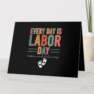 Jeden Tag ist T - Shirt Arbeit und Lieferung. Karte