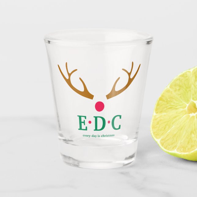 Jeden Tag ist Weihnachten Schnapsglas (Vorderseite)