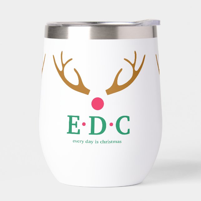 Jeden Tag ist Weihnachtswein Tumbler (Links)
