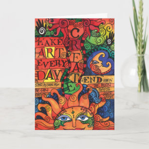 Jeden Tag Kunst kreieren Karte