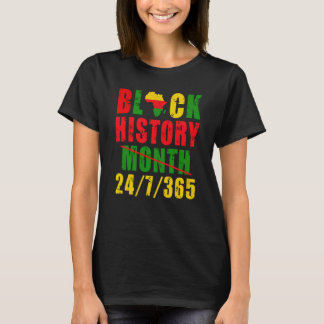 Jeden Tag Monat schwarze Geschichte afrikanischer T-Shirt