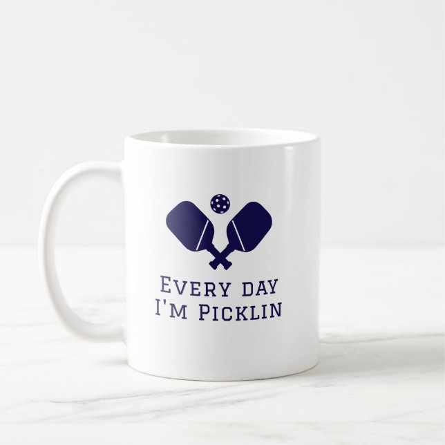 Jeden Tag pickle ich - lustiger Pickleball Kaffeetasse (Links)