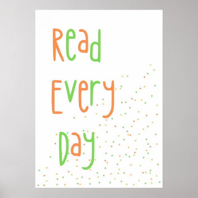 Jeden Tag Poster lesen (Vorne)