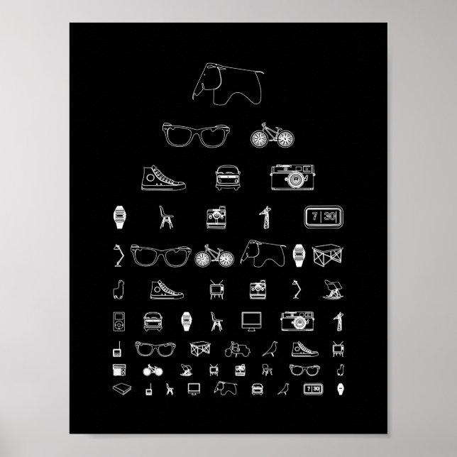 Jeden Tag schwarz Poster (Vorne)