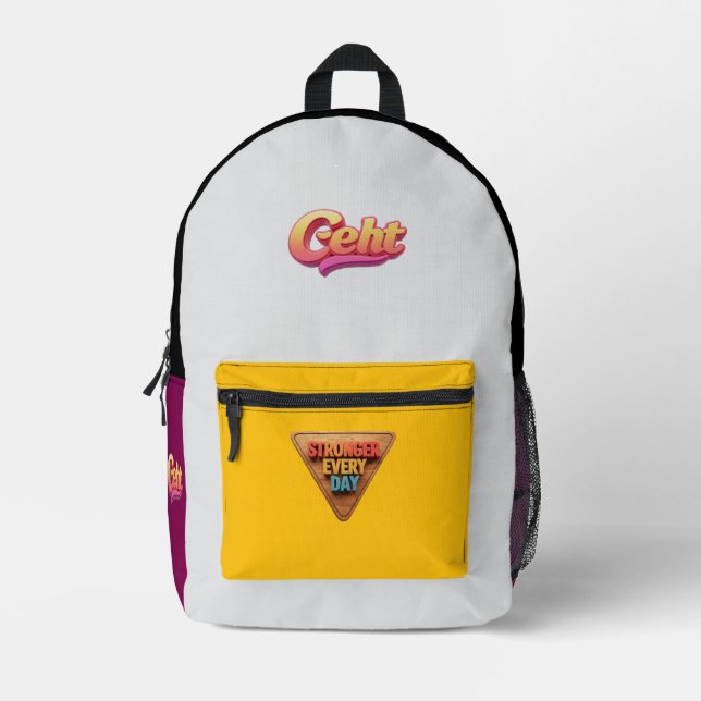 Jeden Tag stärker Bedruckter Rucksack (Vorderseite)