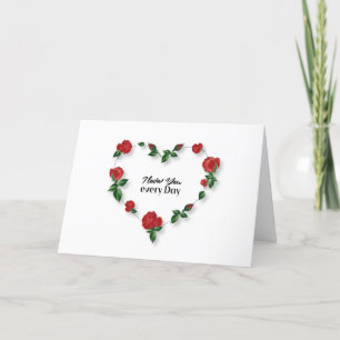 JEDEN TAG VALENTINE CARD DANKESKARTE