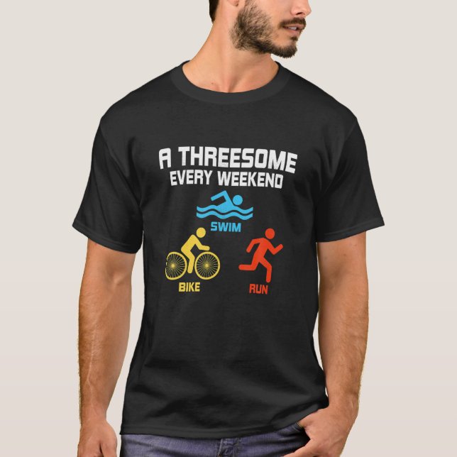 Jeden Wochenende eine Drohung - Schwimmen, Fahrrad T-Shirt (Vorderseite)