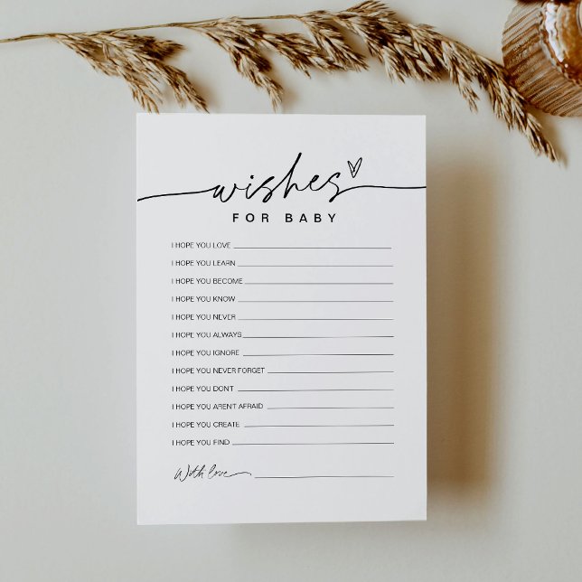 JEDEN Wunsch nach Baby-Duschkarte Einladung (Von Creator hochgeladen)