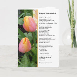 Jeder braucht jemanden... Religiös Dankeskarte