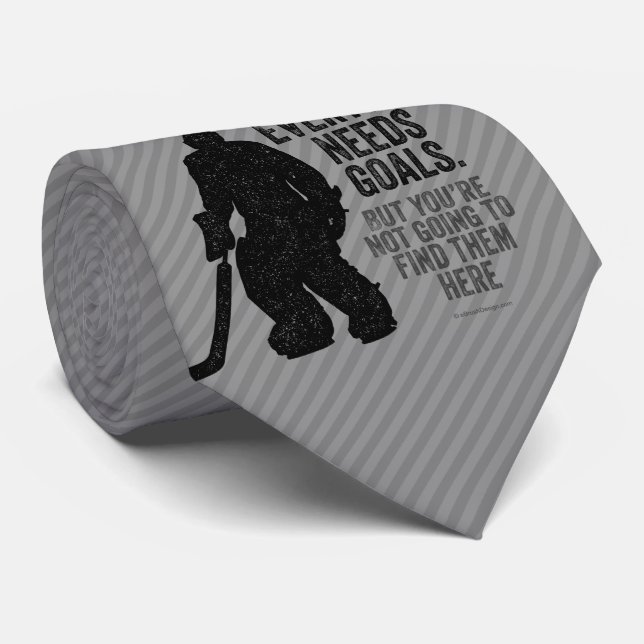 Jeder braucht Ziele (Hockey) Krawatte (Gerollt)