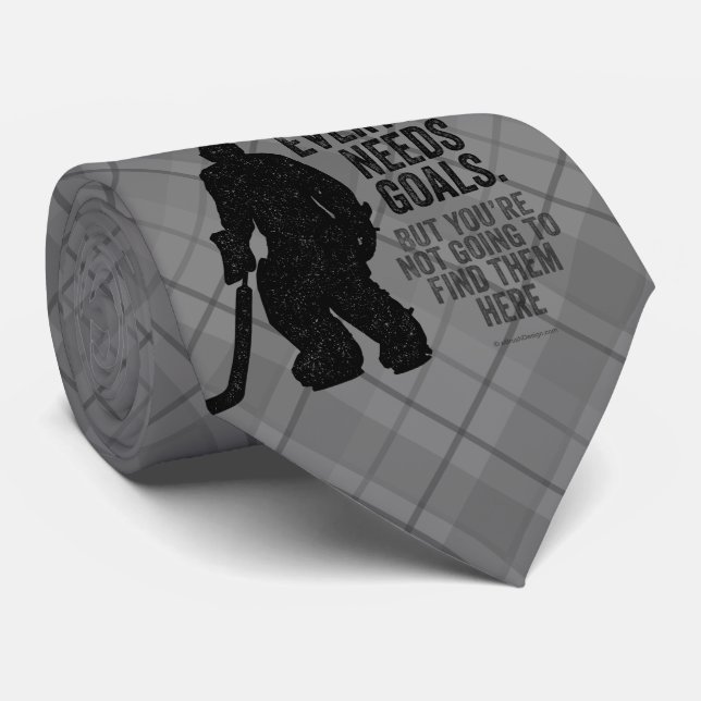 Jeder braucht Ziele (Hockey) Krawatte (Gerollt)