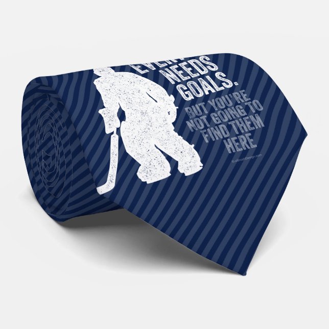 Jeder braucht Ziele (Hockey-Krawatte) Krawatte (Gerollt)