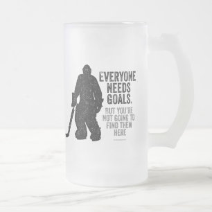 Jeder braucht Ziele (Hockey) Mattglas Bierglas