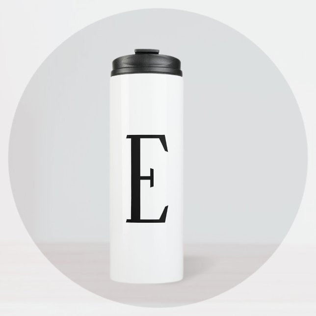 Jeder Buchstabe | Schwarz & Weiß oder DIY-Farben Thermosbecher (Von Creator hochgeladen)