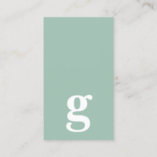 Jeder Buchstabe, Simple Deluxe aqua green Visitenkarte