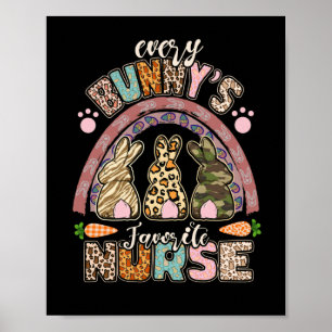 Jeder Bunnens ist die Lieblingsnahrung Niedlicher Poster