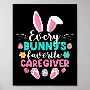 Jeder Bunny Lieblings Caregiver Fun Ostertag Poster
