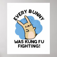 Jeder Bunny war Kung Fu kämpfen Funny Rabbit Pun