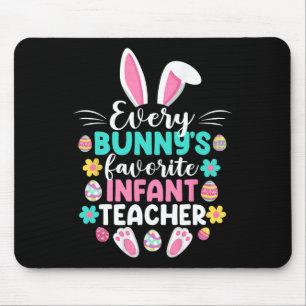 Jeder Bunny's Lieblings-Säugling Lehrer Spaß Oster Mousepad