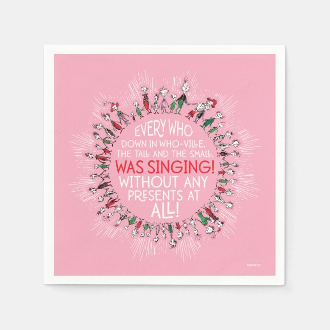 Jeder, der in Who Ville herunter geht Serviette (Vorderseite)