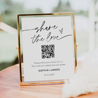 JEDER, der Liebe Hochzeitsstichtag Foto QR-Code Poster