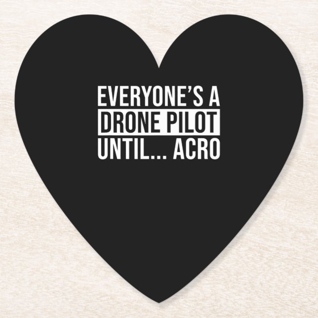 Jeder Drohnenpilot bis Acro Funny Quadcopter Untersetzer (Vorderseite)