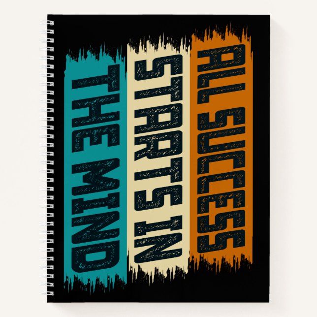 Jeder Erfolg beginnt im Kopf Notizbuch (Vorderseite)