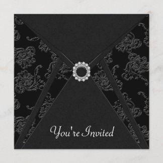 Jeder Fall Elegantes Schwarzes Party Einladung