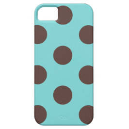 Jeder Fall Polka Dot Blue & Brown Case-Mate iPhone Hülle