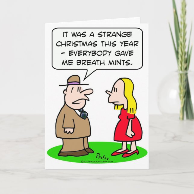 Jeder gab ihm zu Weihnachten Atemminzen. (Vorderseite)
