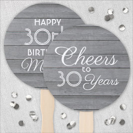 JEDER Geburtstag Cheers Grau Rustikale Imitate Hol Fächer