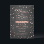 JEDER Geburtstag Cheers Pink Confetti Black Chalkb Einladung<br><div class="desc">Laden Sie Ihre Familie und Freunde zu einer eleganten Geburtstagsfeier für sie ein, mit individuellen rosa und schwarzen Party Einladungen. Alle Formulierungen auf dieser Vorlage (inklusive "Cheers to 30 Years") sind für einen 30. Geburtstag Set, können aber für jedes Jahr oder jede Art von Veranstaltung einfach personalisiert werden. Das Design...</div>