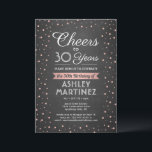 JEDER Geburtstag Cheers Schwarz-weiß & rosa Chalkb Einladung<br><div class="desc">Laden Sie Ihre Familie und Freunde zu einem eleganten Geburtstagsfest für sie ein, mit individuellen Party Einladungen in Schwarz, Weiß und Rosa. Alle Formulierungen auf dieser Vorlage (inklusive "Cheers to 30 Years") sind für einen 30. Geburtstag Set, können aber für jedes Jahr oder jede Art von Veranstaltung einfach personalisiert werden....</div>
